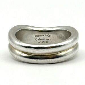 Tiffany & Co Silver Elsa Peretti Wave Ring Size 6.5